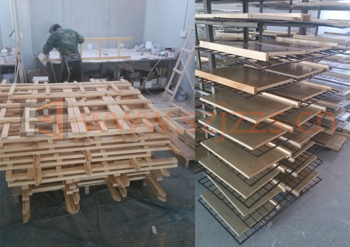 木制展示架結構