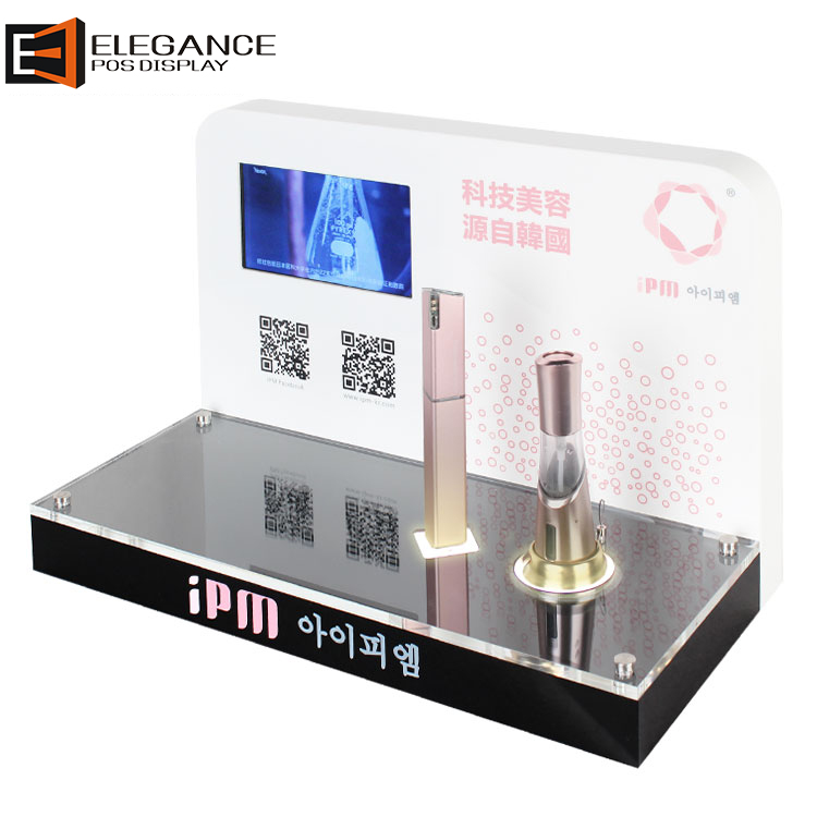 出色的設計護膚產品展示架帶燈的亞克力化妝品展架